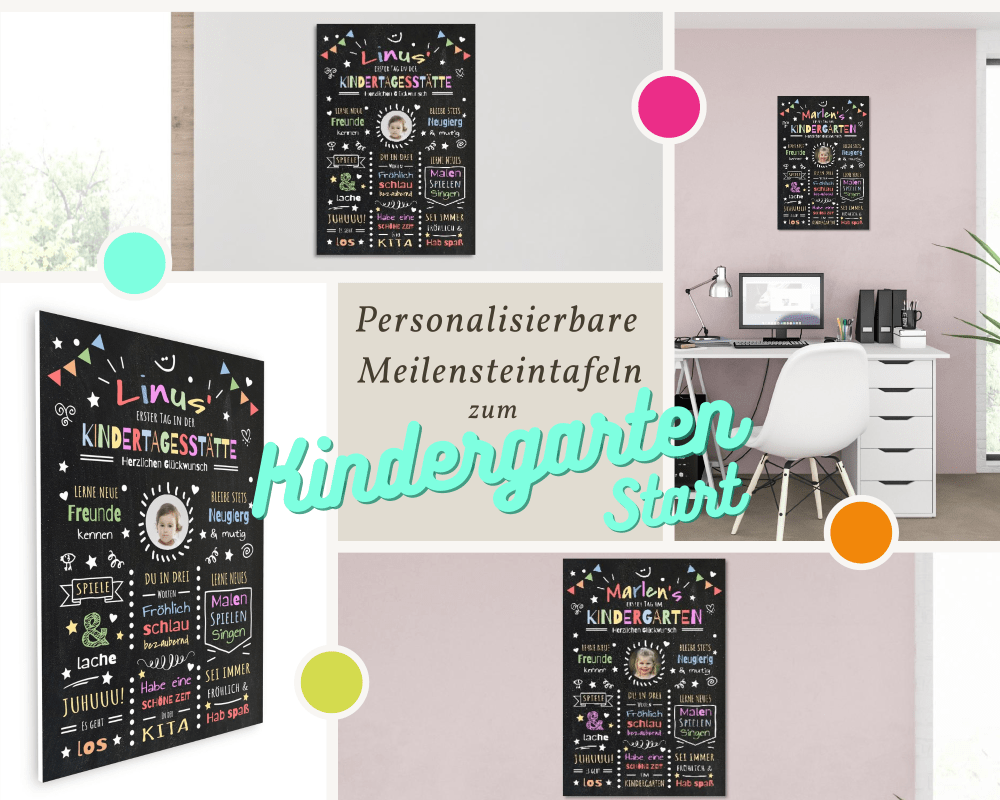 Geschenke Zum Kindergartenstart Personalisiert Verschenken Meilensteintafel Chalkboard Kita Start Kiga Kindertagesstätte