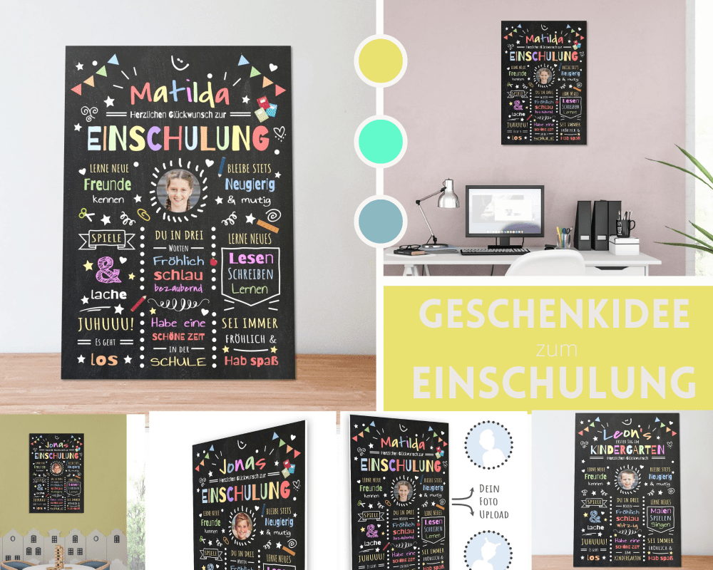 Meilensteintafel Chalkboard Einschulungsgschenke Individuell Und Persönlich Erster Schultag Geschenk Mädchen Junge