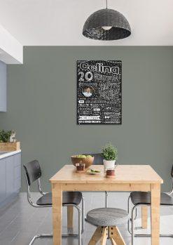 Meilensteintafel Chalkboard Geschenk 20. Geburtstag Personalisiert Kreidetafel Design Frau Mann Pure Chalk02