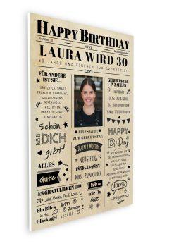 Meilensteintafel Chalkboard Geschenk 30. Geburtstag Zeitung Geburtstagsposter Jahrgangsposter Personalisiert Frau Mann Happy Birthday (8)