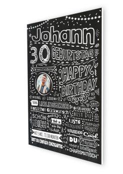 Meilensteintafel Chalkboard Geschenk 30. Geburtstag Personalisiert Kreidetafel Design Frau Mann Pure Chalk07