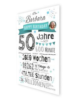 Meilensteintafel Chalkboard Geschenk 50. Geburtstag Personalisiert Mann Frau Geburtstagstafel Zahlenspaß (7)