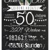 Meilensteintafel Chalkboard Geschenk 50. Hochzeitstag Goldene Hochzeit Personalisiert Jubiläum Ehepaar Retro Stilvoll 1