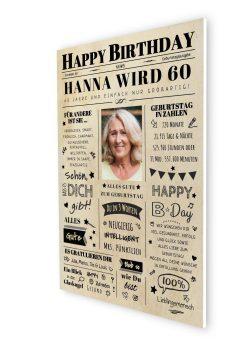 Meilensteintafel Chalkboard Geschenk 60. Geburtstag Zeitung Geburtstagsposter Jahrgangsposter Personalisiert Frau Mann Happy Birthday (7)