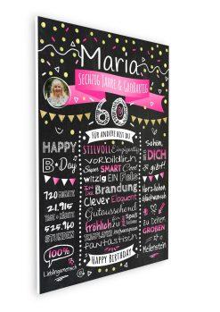 Meilensteintafel Chalkboard Geschenk 60. Geburtstag Personalisiert Geburtstagstafel Klassik Mann Frau08