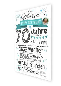 Meilensteintafel Chalkboard Geschenk 70. Geburtstag Personalisiert Mann Frau Geburtstagstafel Zahlenspaß (7)