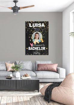 Meilensteintafel Chalkboard Geschenk Bachelor Uni Abschluss Betriebswirt Personalisiert Mann Frau Chalk Spot03