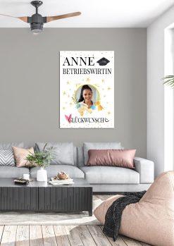 Meilensteintafel Chalkboard Geschenk Betriebswirt Bwl Personalisiert Mann Frau White Spot03