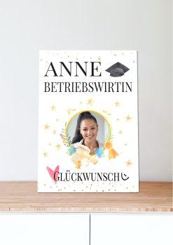 Meilensteintafel Chalkboard Geschenk Betriebswirt Bwl Personalisiert Mann Frau White Spot06