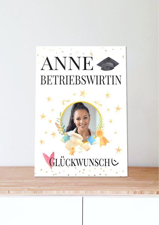 Meilensteintafel Chalkboard Geschenk Betriebswirt Bwl Personalisiert Mann Frau White Spot06