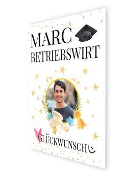 Meilensteintafel Chalkboard Geschenk Betriebswirt Bwl Personalisiert Mann Frau White Spot07