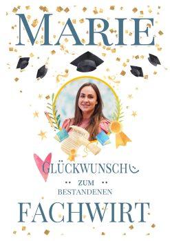 Meilensteintafel Chalkboard Geschenk Fachwirt Abschluss Uni Personalisiert Mann Frau Chalk Spot White (2)