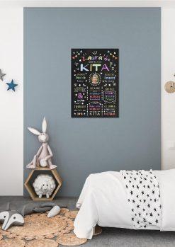 Meilensteintafel Chalkboard Geschenk Kitastart Personalisiert Erster Tag Kindertagesstätte Mädchen Junge (3)