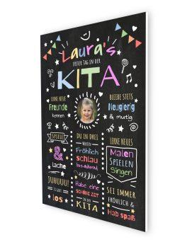 Meilensteintafel Chalkboard Geschenk Kitastart Personalisiert Erster Tag Kindertagesstätte Mädchen Junge (8)