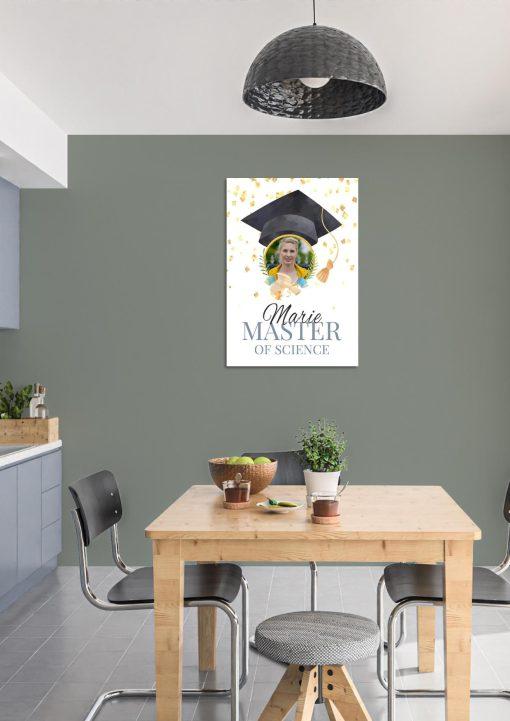 Meilensteintafel Chalkboard Geschenk Master Abschluss Uni Personalisiert Frau Mann Meisterhaft (2)