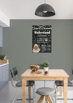 Meilensteintafel Chalkboard Geschenk Rente Ruhestand Personalisiert Mann Frau Lights02