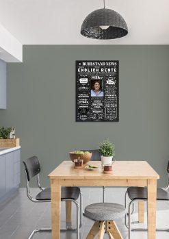 Meilensteintafel Chalkboard Geschenk Ruhestand Rente Zeitung Personalisiert Kreidetafel Abschiedsgeschenk Frau Mann (4)