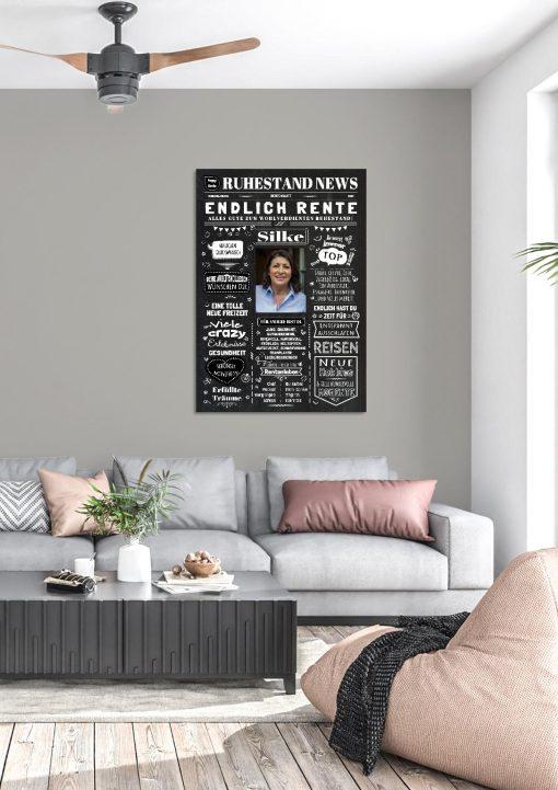 Meilensteintafel Chalkboard Geschenk Ruhestand Rente Zeitung Personalisiert Kreidetafel Abschiedsgeschenk Frau Mann (5)