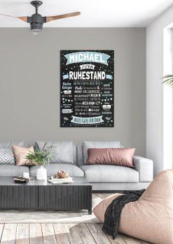 Meilensteintafel Chalkboard Geschenk Ruhestand Rente Personalisiert Abschiedsgeschenk Kreidetafel Mann Frau Beste Kollegen (3)