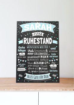 Meilensteintafel Chalkboard Geschenk Ruhestand Rente Personalisiert Abschiedsgeschenk Kreidetafel Mann Frau Beste Kollegen (6)