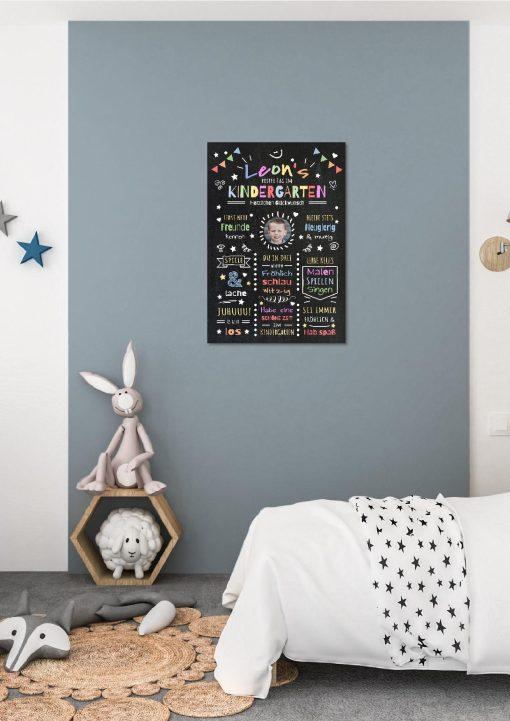 Meilensteintafel Chalkboard Geschenk Zum Kindergartenstart Kiga Personalisiert Mädchen Junge 201