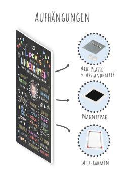 Meilensteintafel Chalkboard Geschenk Zum Kindergartenstart Kiga Personalisiert Mädchen Junge 209