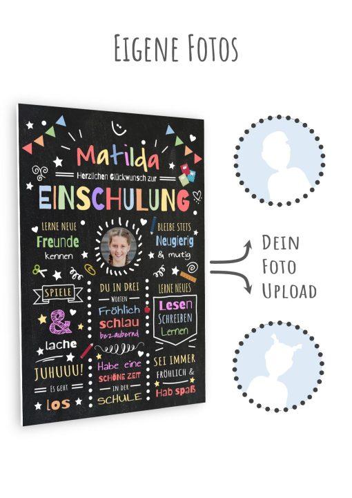 Meilensteintafel Chalkboard Geschenk Zur Einschulung Einschulungsposter Schulanfang Klassik Personalisiert Junge Mädchen 210