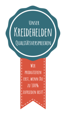 Meilensteintafel Chalkboard Kreidehelden Versprechen 1