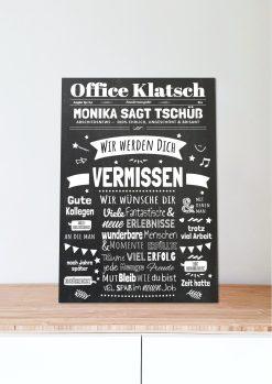 Meilensteintafel Geschenk Zum Abschied Kollegin Kollege Zeitung Personalisiert Arbeitskollegen Frau Mann Chalkboard Office Klatsch 2 206