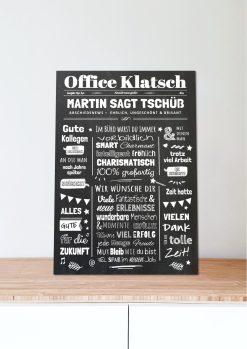 Meilensteintafel Geschenk Zum Abschied Kollegin Kollege Zeitung Personalisiert Arbeitskollegen Frau Mann Chalkboard Office Klatsch Klatsch06