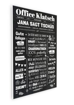 Meilensteintafel Geschenk Zum Abschied Kollegin Kollege Zeitung Personalisiert Arbeitskollegen Frau Mann Chalkboard Office Klatsch Klatsch08