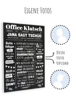 Meilensteintafel Geschenk Zum Abschied Kollegin Kollege Zeitung Personalisiert Arbeitskollegen Frau Mann Chalkboard Office Klatsch Klatsch11