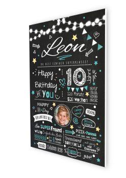 Meilensteintafel Chalkboard Geschenk 10. Geburtstag Personalisiert Geburtstagstafel Junge Mädchen Chalk O Classic06