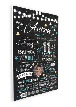 Meilensteintafel Chalkboard Geschenk 11. Geburtstag Personalisiert Geburtstagstafel Junge Mädchen Chalk O Classic07