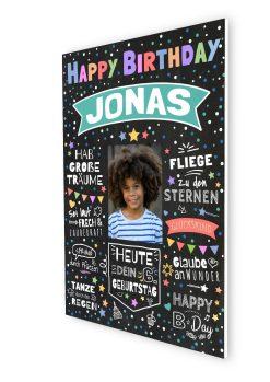 Meilensteintafel Chalkboard Geschenk 3., 4.,5.,6. Geburtstag Kinder Geburtstagsposter Personalisiert Mädchen Junge Happy Birthday06