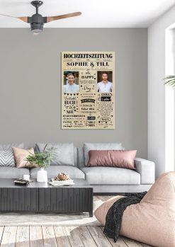 Meilensteintafel Chalkboard Geschenk Hochzeit Hochzeitszeitung Magazin Ehepaar Brautpaar Personalisiert Chalk03