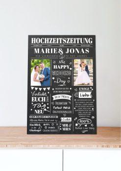 Meilensteintafel Chalkboard Geschenk Hochzeit Hochzeitszeitung Magazin Ehepaar Brautpaar Personalisiert Chalk06