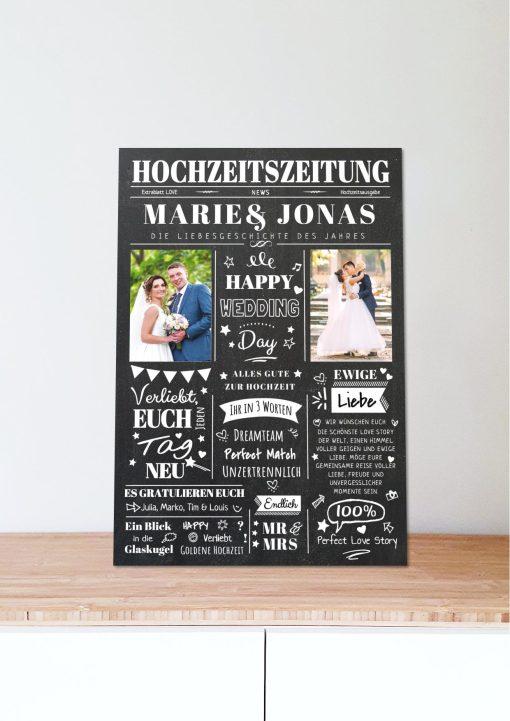 Meilensteintafel Chalkboard Geschenk Hochzeit Hochzeitszeitung Magazin Ehepaar Brautpaar Personalisiert Chalk06