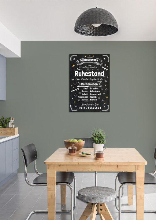 Meilensteintafel Chalkboard Geschenk Ruhestand Rente Personalisiert Abschied Pensionierung Kollege Frau Mann 302