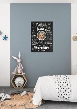 Meilensteintafel Chalkboard Geschenk Tagesmutter Abschiedsgeschenk Personalisiert Erzieherin Erzieher Personalisiert Junge Mädchen Ballon 01