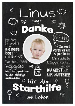 Meilensteintafel Chalkboard Geschenk Tagesmutter Abschiedsgeschenk Personalisiert Erzieherin Erzieher Personalisiert Junge Mädchen Ballon 2 (1)