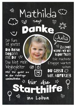 Meilensteintafel Chalkboard Geschenk Tagesmutter Abschiedsgeschenk Personalisiert Erzieherin Erzieher Personalisiert Junge Mädchen Ballon 2 (2)