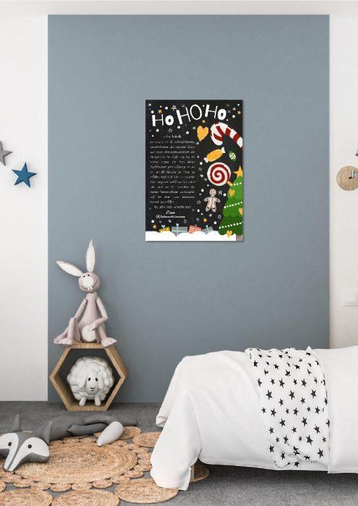 Brief Vom Weihnachtsmann Vorlage Post Kinder Personalisiert Meilensteintafel Chalkboard Candy Weihnachten 001