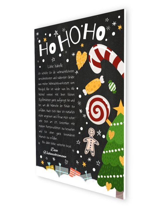 Brief Vom Weihnachtsmann Vorlage Post Kinder Personalisiert Meilensteintafel Chalkboard Candy Weihnachten 006