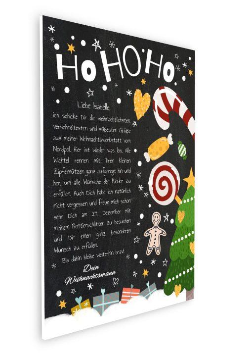 Brief Vom Weihnachtsmann Vorlage Post Kinder Personalisiert Meilensteintafel Chalkboard Candy Weihnachten 007