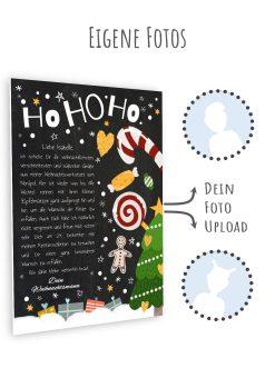 Brief Vom Weihnachtsmann Vorlage Post Kinder Personalisiert Meilensteintafel Chalkboard Candy Weihnachten 010