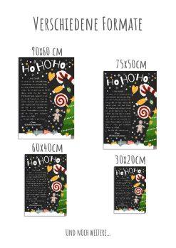 Brief Vom Weihnachtsmann Vorlage Post Kinder Personalisiert Meilensteintafel Chalkboard Candy Weihnachten 011