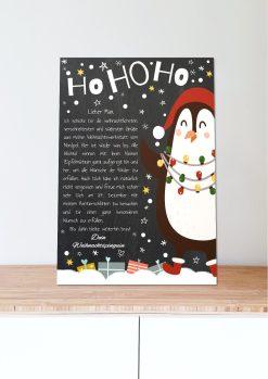 Brief Vom Weihnachtsmann Vorlage Post Kinder Personalisiert Meilensteintafel Chalkboard Candy Weihnachten Pinguin 005