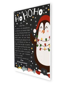 Brief Vom Weihnachtsmann Vorlage Post Kinder Personalisiert Meilensteintafel Chalkboard Candy Weihnachten Pinguin 006