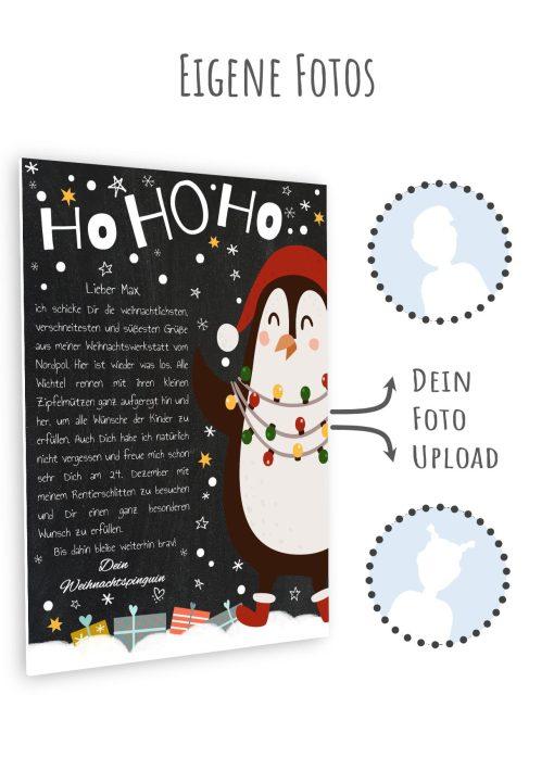 Brief Vom Weihnachtsmann Vorlage Post Kinder Personalisiert Meilensteintafel Chalkboard Candy Weihnachten Pinguin 010